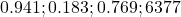 0.941; 0.183; 0.769; 6377