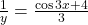 \frac{1}{y} = \frac{\cos 3x + 4}{3}