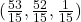 ( \frac{53}{15}, \frac{52}{15}, \frac{1}{15})