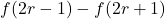 f(2r -1) - f(2r+1)