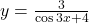 y = \frac{3}{\cos 3x + 4}