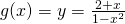 g(x) = y = \frac{2+x}{1-x^2}